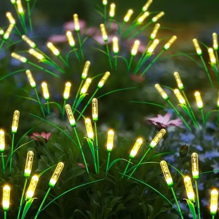 Leszúrható napelemes gyékény lámpa